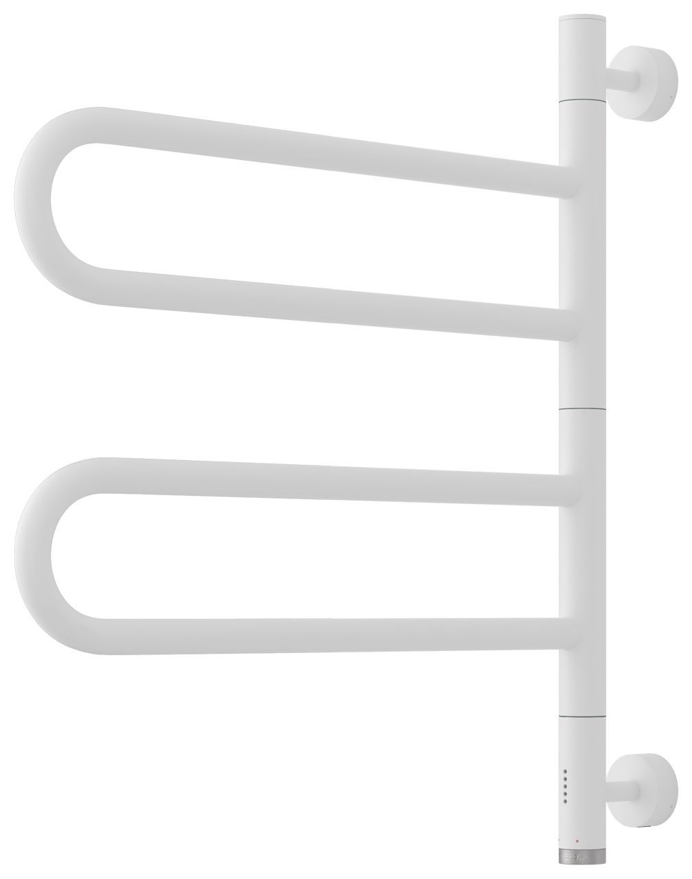 Полотенцесушитель, Сунержа, Парео 4.0, электрический, поворотный, ширина, мм-50, глубина, мм-535, высота, мм-567, межосевое расстояние-483, профиль коллектора-круглый, скрытое подключение-в комплекте, расположение блока управления и провода питания-снизу,