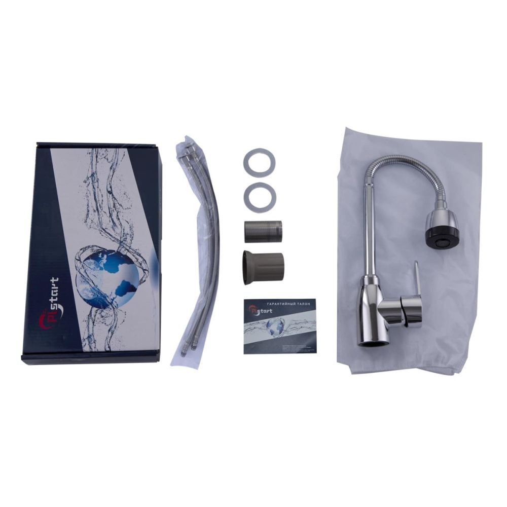 Смеситель для кухни Plstart PL4302, хром