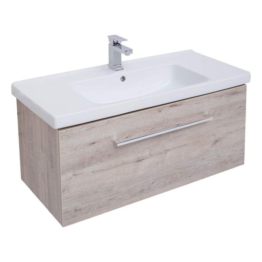 Тумба с раковиной подвесная Dreja Big Inn 80 см, дуб кантри, артикул 77-0204D-com