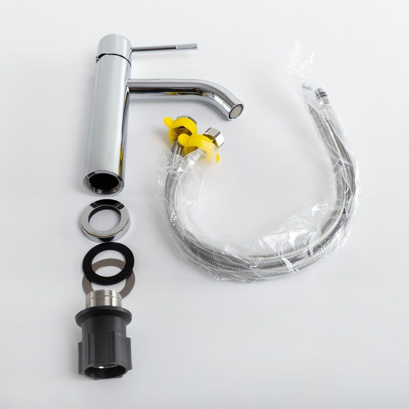 RELAX-LS1-GM Смеситель для раковины однорычажный с донным клапаном, оружейная сталь, артикул RELAX-LS1-GM