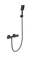 Смеситель для душа с термостатом WONZON & WOGHAND Twist, Черный матовый (WW-B2025-A-MB)