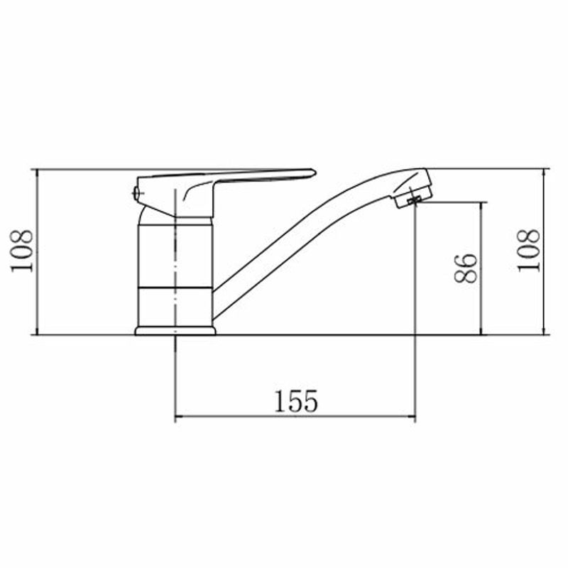 Смеситель для кухни FASHUN A4504, хром