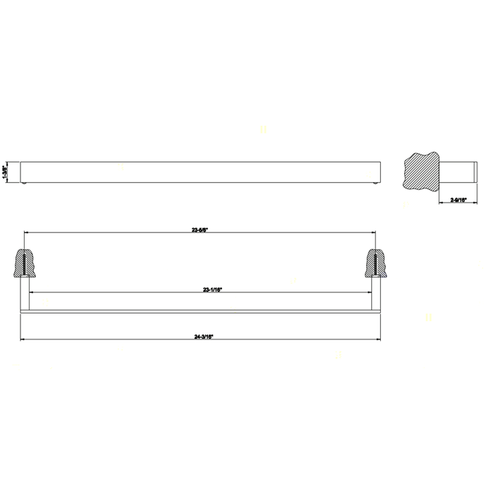 Gessi Rettangolo Полотенцедержатель 60см, цвет: хром Gessi Rettangolo Полотенцедержатель 60см, цвет: хром