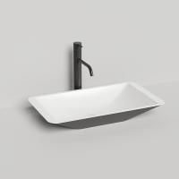 Salini CALLISTA 107 Раковина накладная 575х350х90мм, без отв. под смес, без перелива, мат-л: S-Stone, матовый, белый внутри/снаружи: Ral 9011 Salini CALLISTA 107 Раковина накладная 575х350х90мм, без отв. под смес, без перелива, мат-л: S-Stone, матовый, белый внутри/снаружи: Ral 9011