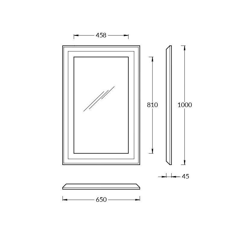 Зеркало PLAZA Classic 65, орех