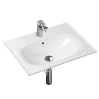 Комплект 4 в 1 Lavinia Boho Bathroom Sink 21510256, врезная фарфоровая раковина 60 см, смеситель, латунный сифон, донный клапан quick-clac