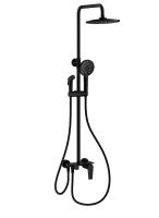 Душевая система с техническим душем WONZON & WOGHAND, Черный матовый (WW-A30874-MB)