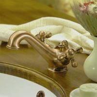 CISAL Arcana Ceramic Смеситель двухвентильный для раковины на 1 отверстие с донным клапаном, цвет бронза