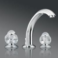 THG PANTHERE CRISTAL CLAIR Смеситель для раковины на 3 отверстия, с донным клапаном, цвет хром