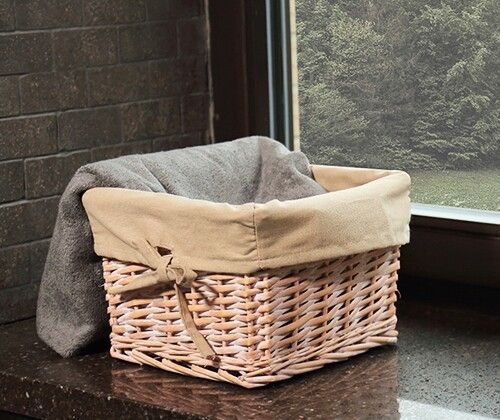 Корзина для белья WasserKRAFT Kammel 37x37x22 WB-180-L Кремовая