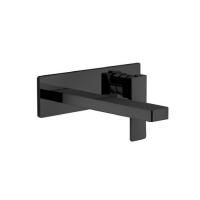 FANTINI MINT Смеситель для раковины, встраиваемый, на 2 отв, без донного клапана, излив 190мм (наружняя часть), цвет: черный матовый