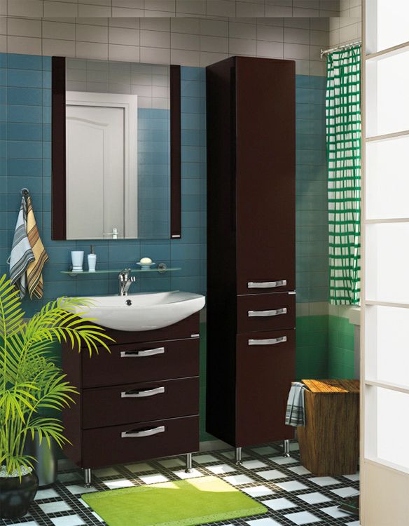 Тумба под раковину АКВАТОН АРИЯ Н 59,4 1A123401AA010 (напольная, белый глянец), шт