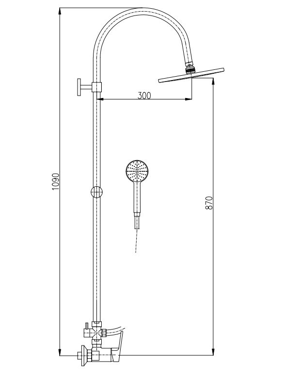 Душевая система Rav Slezak Colorado CO282.5/3