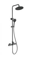 Душевая система с термостатом WONZON & WOGHAND Plate, Темный графит (WW-C3017-A-BGG)