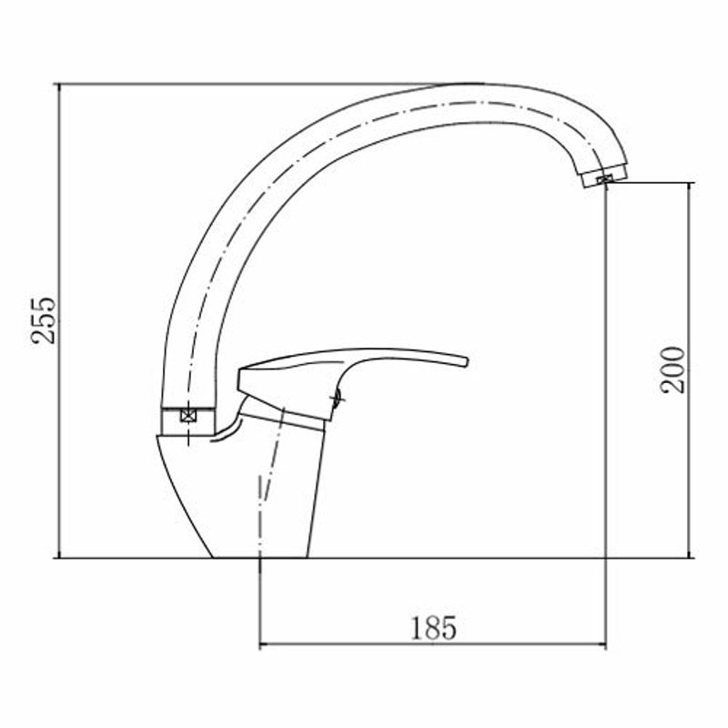 Смеситель для кухни FASHUN A4121, хром