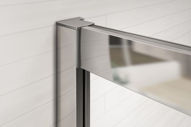 Душевой уголок Cezares Pratico RH-2 100x80 профиль Хром стекло прозрачное