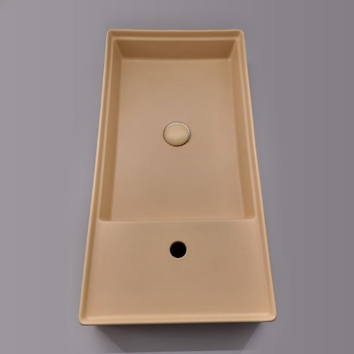 Artceram SCALINO Раковина накладная,75х38хh11,5см, 1 отв под смеситель, без перелива, цвет: giallo zinco