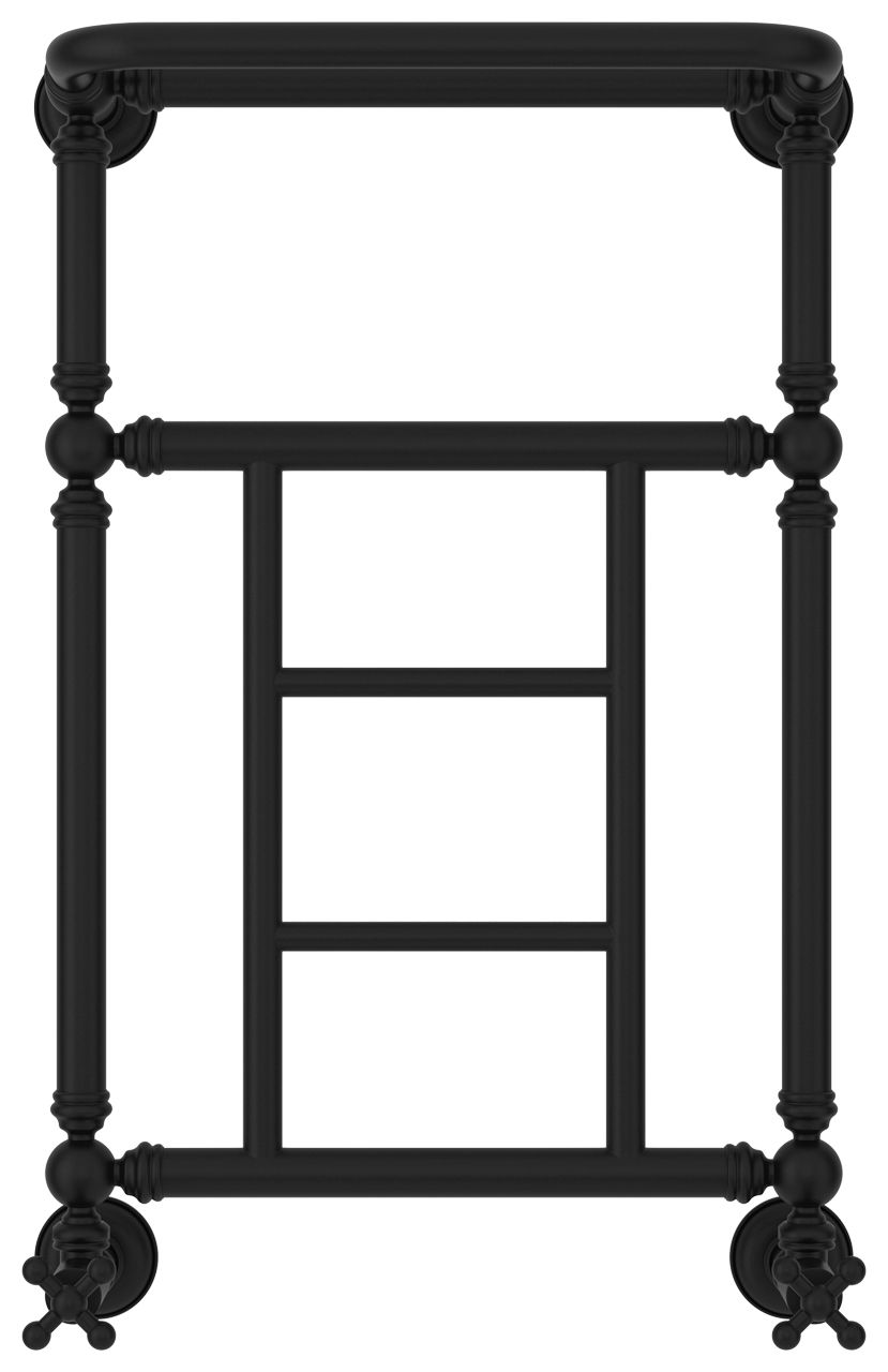 Полотенцесушитель, Сунержа, Ренессанс 1452, водяной, ширина, мм-400, глубина, мм-246, высота, мм-660, подключение-нижнее, мощность, Вт-206, материал-нержавеющая сталь, цвет-матовый чёрный