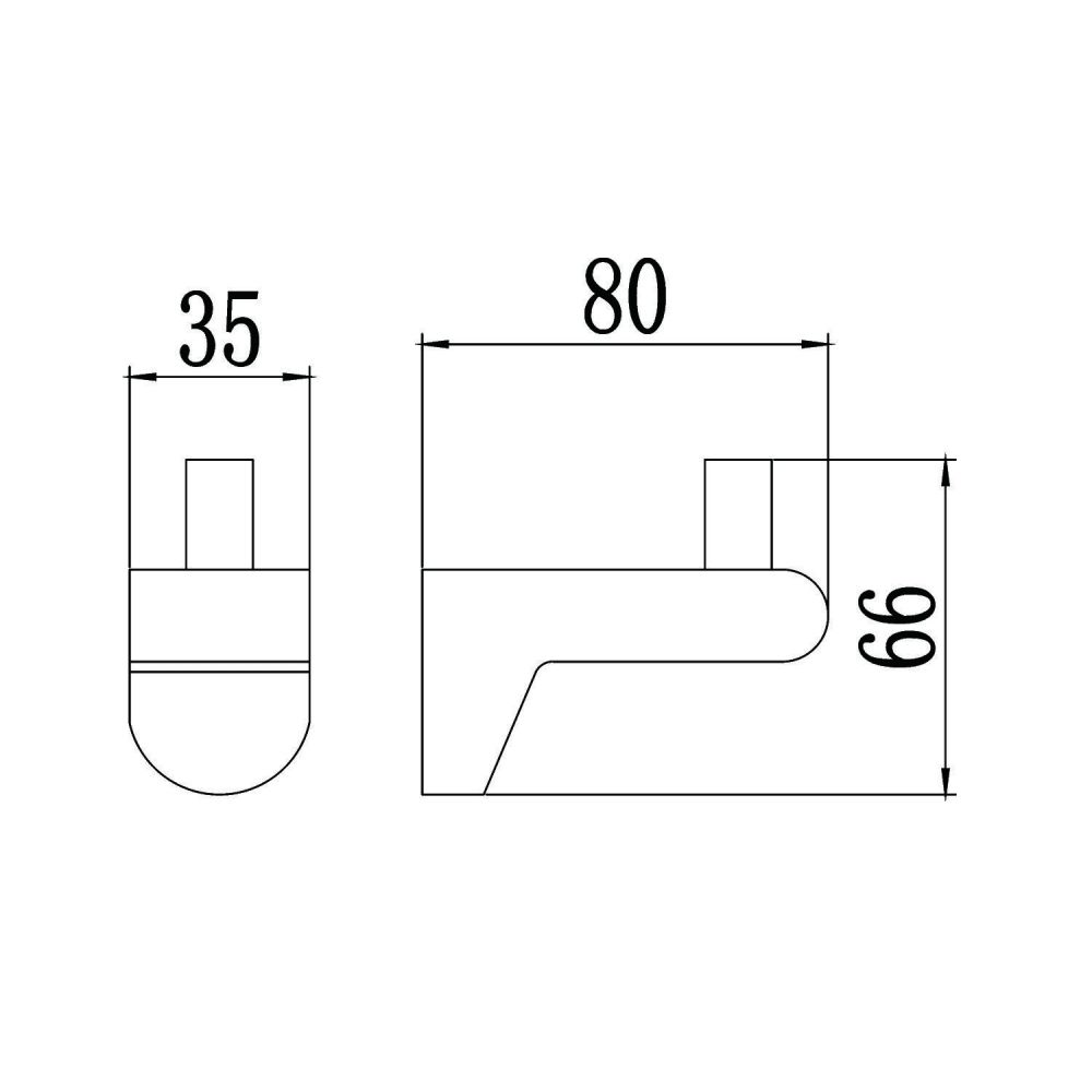 Крючок для ванной комнаты Savol S-007353, хром