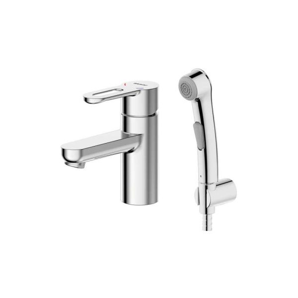 Смеситель для раковины с гигиеническим душем Bravat Stream-D F137163C-1, хром