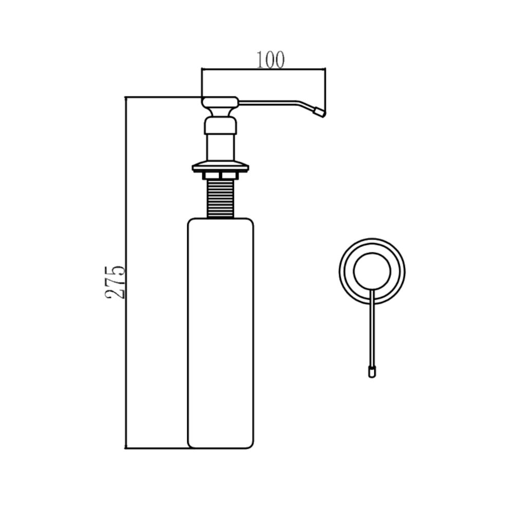 Дозатор кухонной мойки Savol S-ZY003L, сатин, артикул S-ZY003L