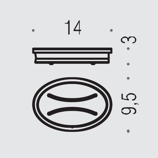 Colombo Land Мыльница настольная, цвет: хром/матовое стекло Colombo Land Мыльница настольная, цвет: хром/матовое стекло