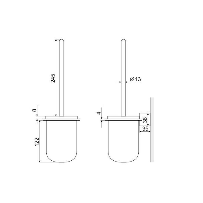Ершик подвесной EXCELLENT Kobo (хром)