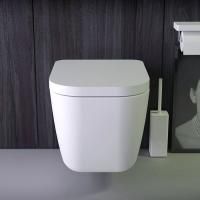 KNIEF Pride унитаз подвесной безободковый 52х39х33см с сидением soft close цвет белый матовый