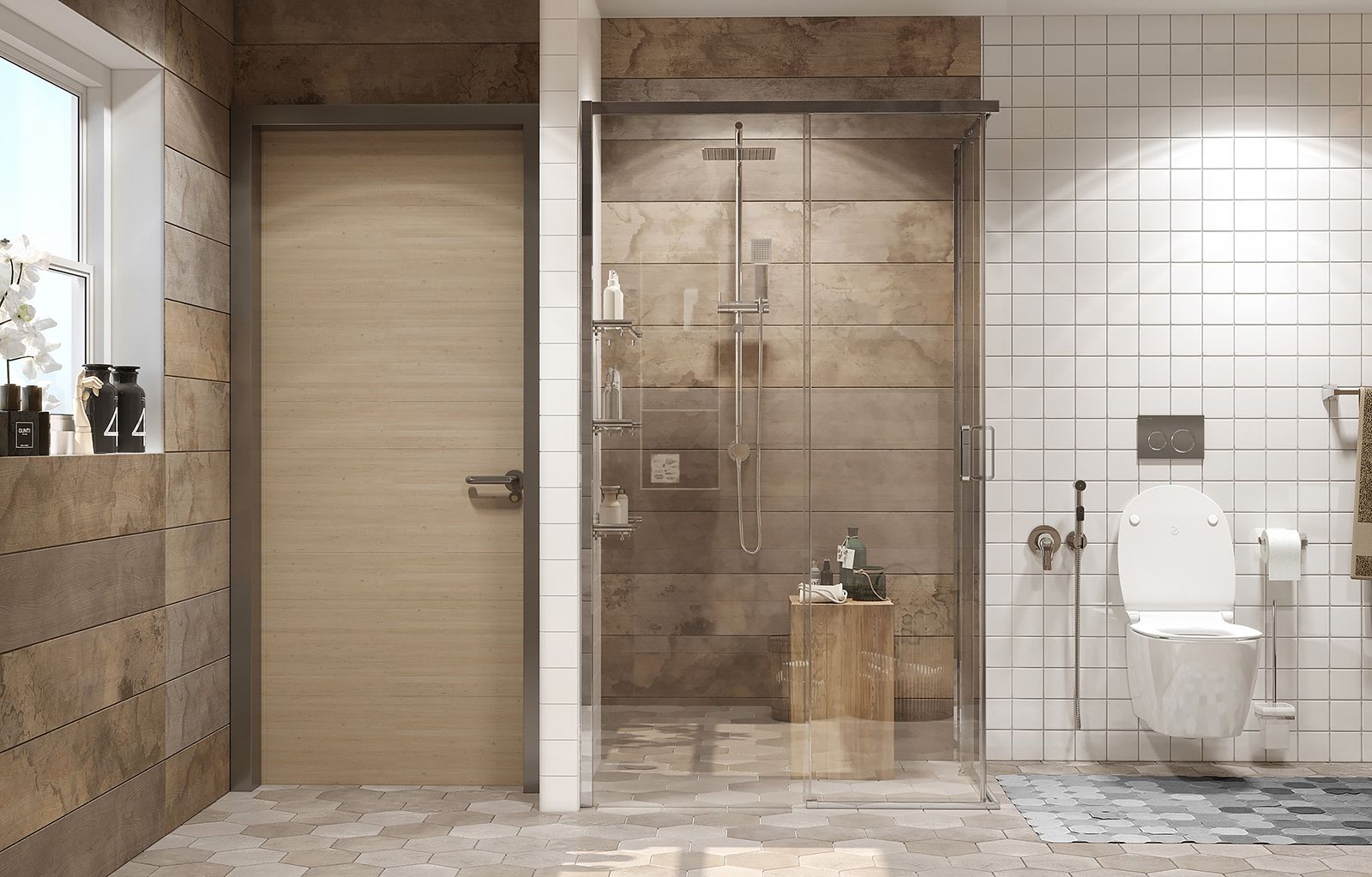 Душевой уголок Ambassador Queen 11011106R-ST4, прямоугольный, угловой трап, 120х80