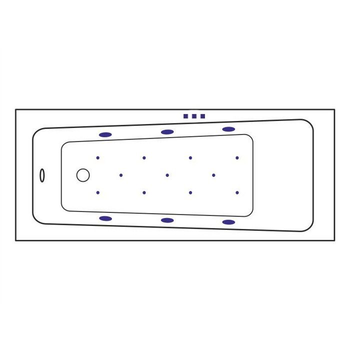 Ванна EXCELLENT Ava 160x70 "RELAX" (хром)