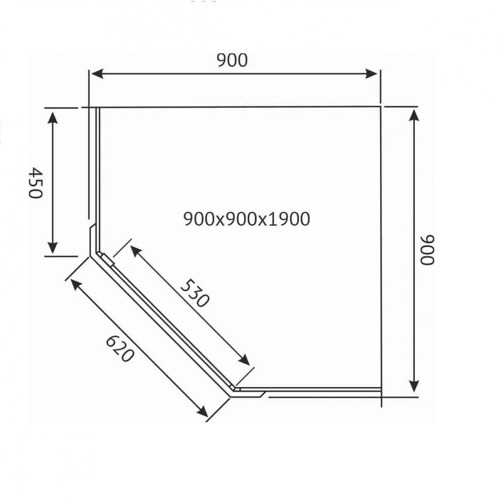Душевой уголок BERGES SOLO T Black 900х900 Душевой уголок BERGES SOLO T Black 900х900