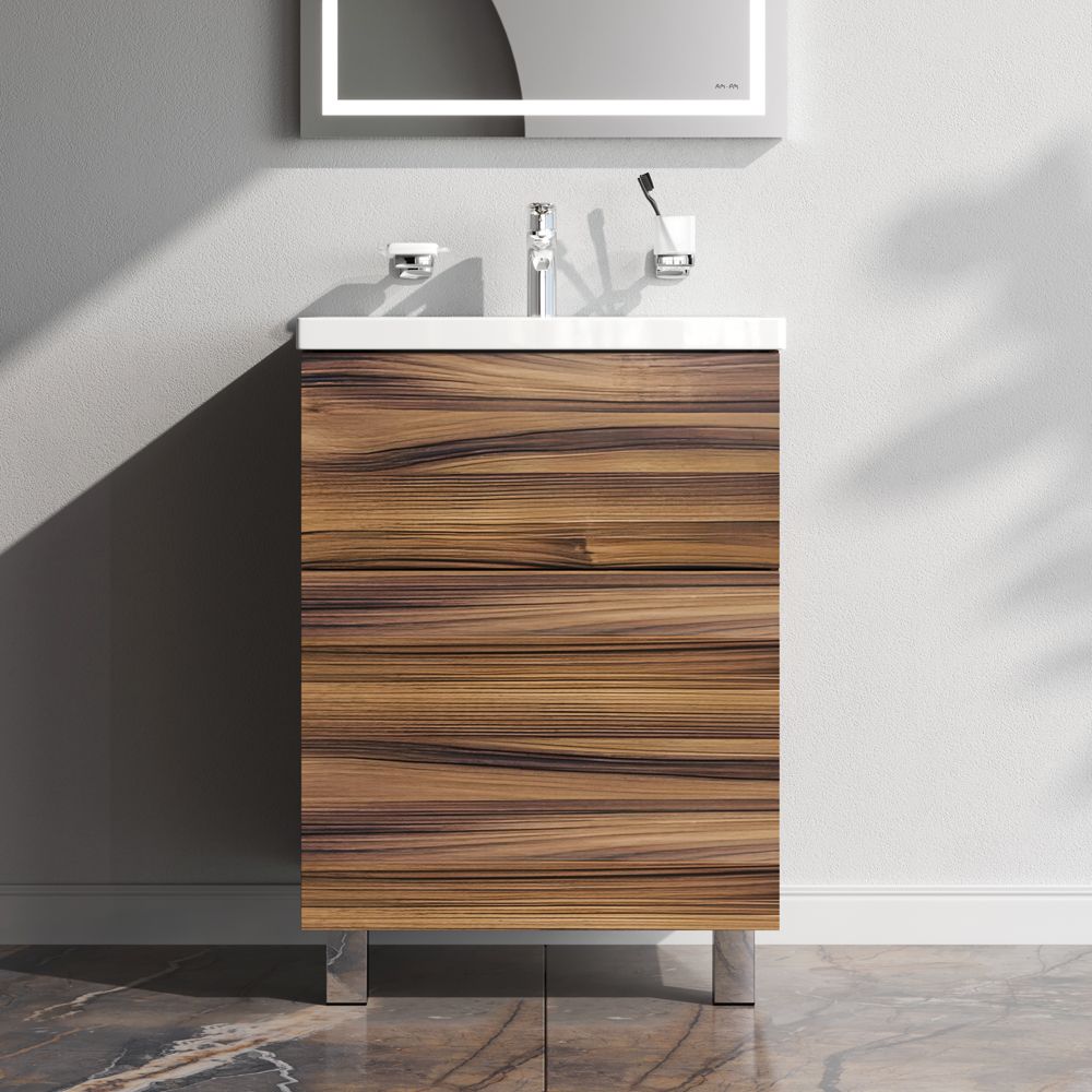 M90FSX0602HF Gem, База под раковину, напольная, 60 см, 2 ящика, цвет: орех M90FSX0602HF Gem, База под раковину, напольная, 60 см, 2 ящика, цвет: орех