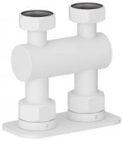 Модуль, Сунержа, прямой EU50, для отопительных приборов, ширина,мм-100, глубина,мм-50, высота,мм-99, присоединение-2 х НГ G 3/4" / 2 х НГ G 3/4", материал-нержавеющая сталь, цвет-белый матовый