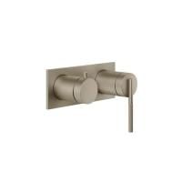 Gessi Ingranaggio Встраиваемый однорычажный смеситель на 2 выхода с перекл. (внешние части), цвет: Finox Brushed Nickel