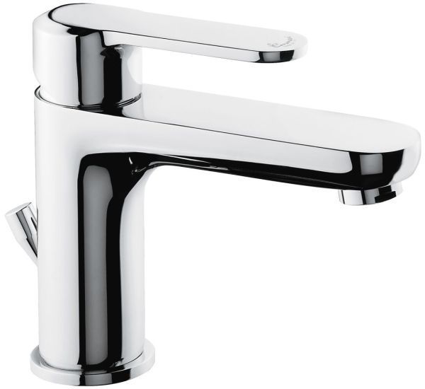 Emmevi Nefer, однорычажный смеситель для раковины (излив 12 см), с донным клапаном, цвет черный матовый