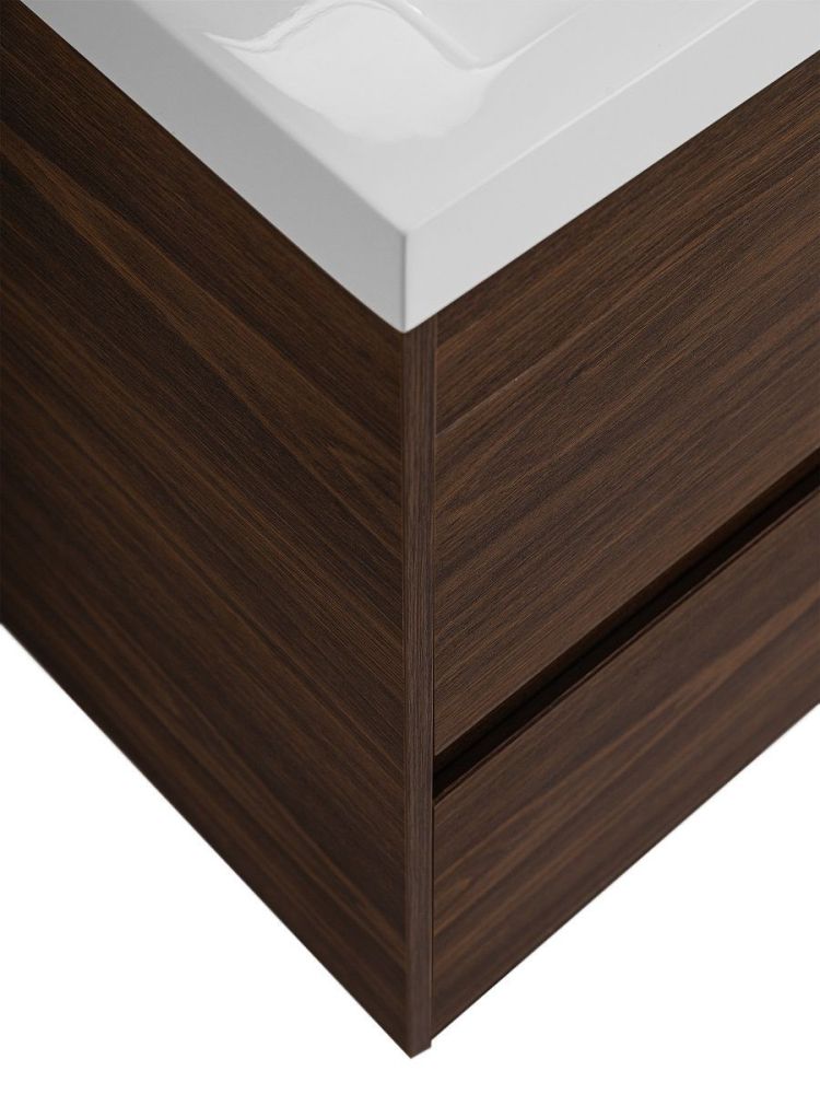 FAMILY-M База под раковину подвесная с двумя выкатными ящиками, Bourbon Oak, 1000x480x550, Family-M-1000-2C-SO-BO, артикул Family-M-1000-2C-SO-BO