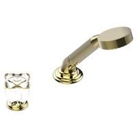 THG PETALE DE CRISTAL CLAIR LISERE DORE Смеситель на борт ванны, прогрессивный, на 2 отверстия, без излива, цвет полированное золото