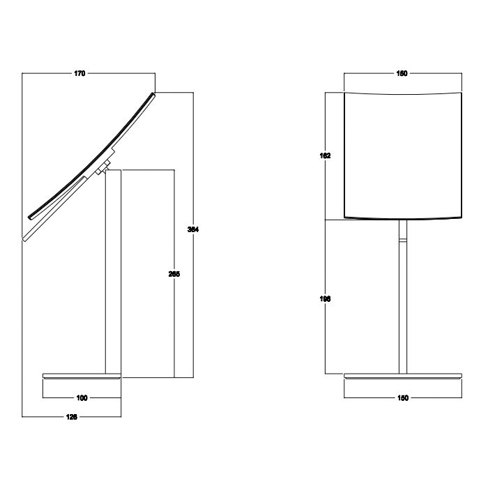 GESSI  INVERSO ACCESSORIES Настольное поворотное зеркало, цвет: Warm Bronze Br PVD