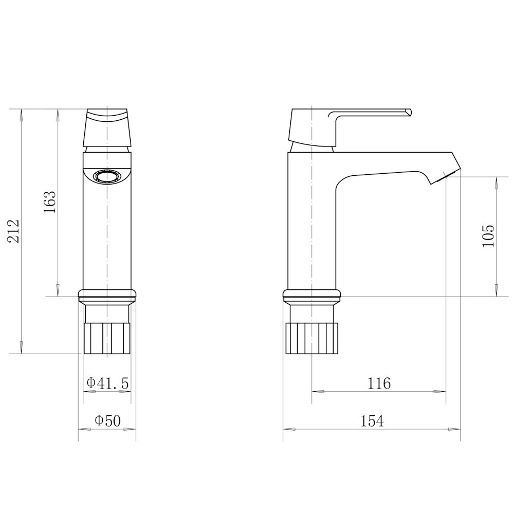 Смеситель для раковины FASHUN A1089, хром