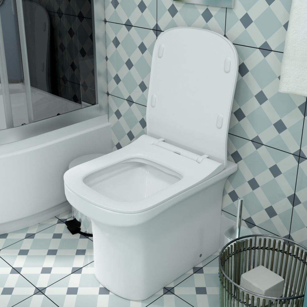 Унитаз приставной Maretti Veneto безободковый с микролифтом, VE10PRBM61-844, белый