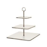 ADJ Сервировочная стойка, 30x30xH35 см.,ручка Круглая, цвет: белый, фурнитура бронза