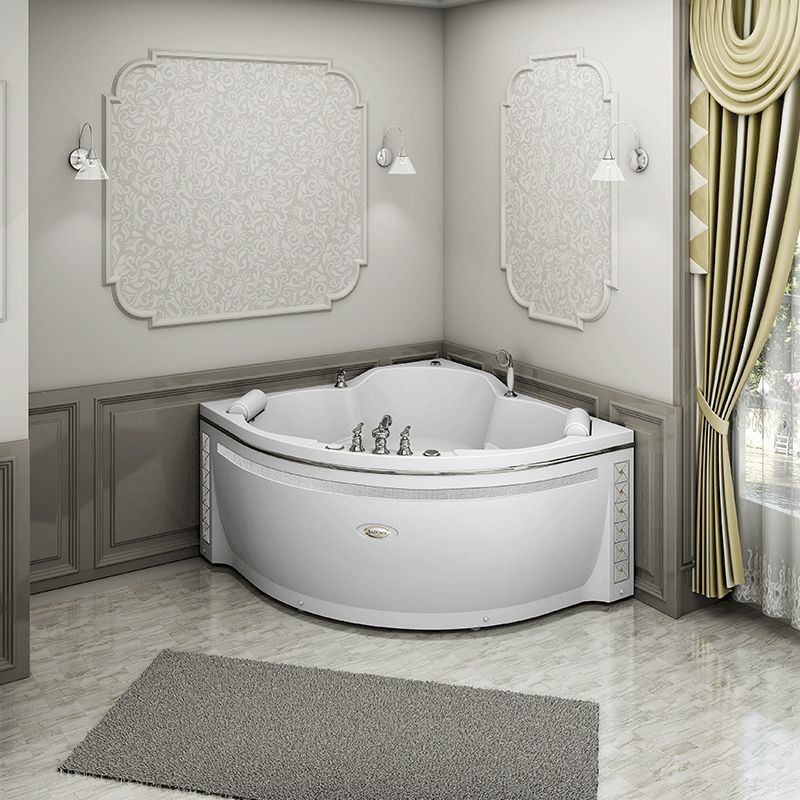 Акриловая ванна Radomir Сорренто 3 130х130 с гидромассажем White