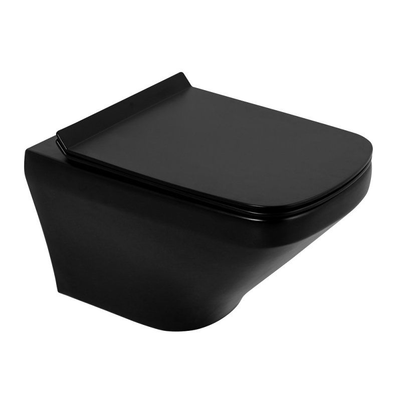 Комплект 4 в 1 Унитаз подвесной BelBagno SELA BB3201CHR-MB с сиденьем BB3201SC-MB + Система инсталляции для унитазов BelBagno BB002-80 с кнопкой смыва, артикул BB3201CHR-MB/BB3201SC-MB/BB002-80/BB007-PR-NERO.M