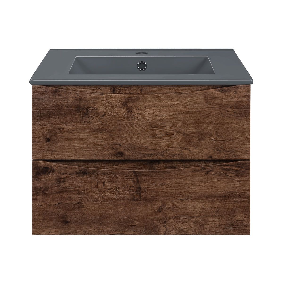 База под керамическую раковину Mia 600 подвесная, 2 выкатных ящика soft close, R.Wood