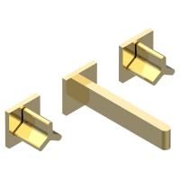 THG ICON-X METAL Смеситель для раковины настенный, на 3 отверстия, внешняя часть, цвет полированное золото