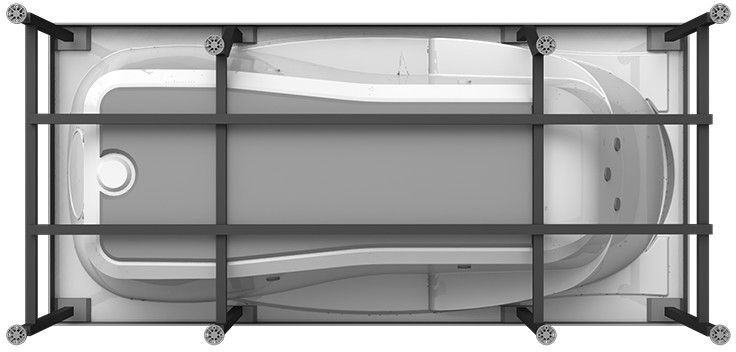 Акриловая ванна Radomir Парма-дона 180x85 L 1-01-0-1-1-035 Белая без гидромассажа