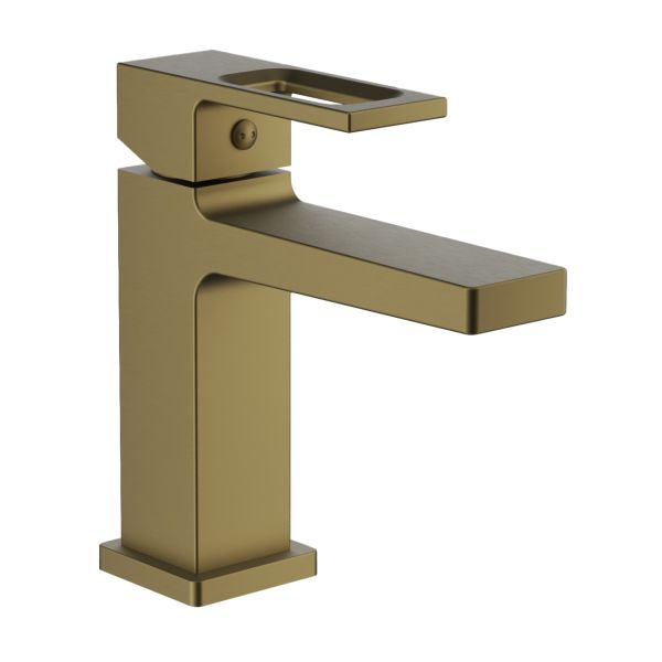 Смеситель для раковины BELZ B10658-5, брашированное золото