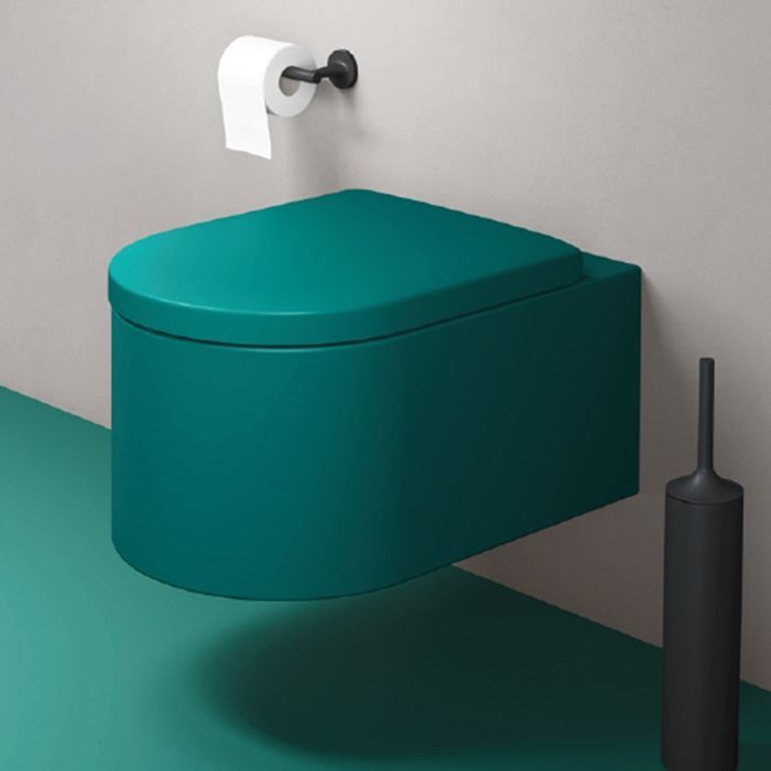 Duravit  Millio Унитаз подвесной  декор &quot;Smooth&quot;  370х570 мм, крепление в компл.,цвет аквамарин матовый