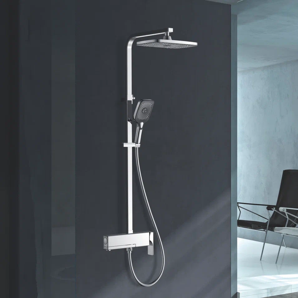 Душевая система Rose R1036, хром