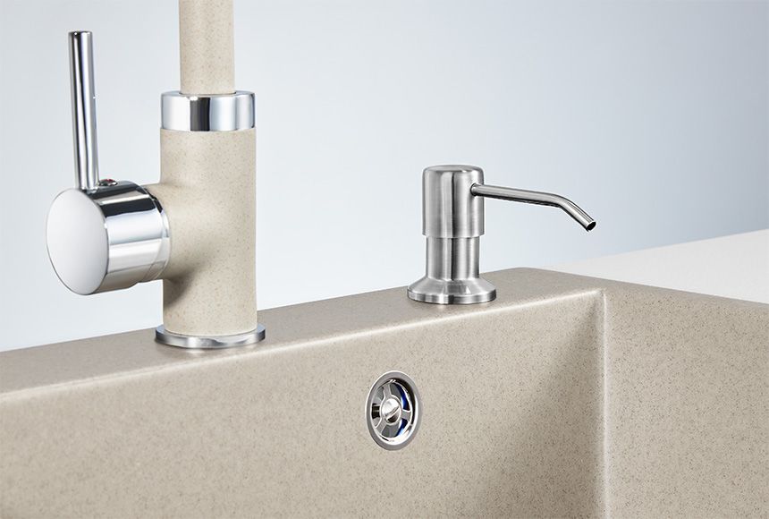 Дозатор для кухонной мойки GRANULA (1403, НЕРЖ), артикул 1403, НЕРЖ